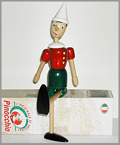 Burattino Pinocchio altezza cm 40